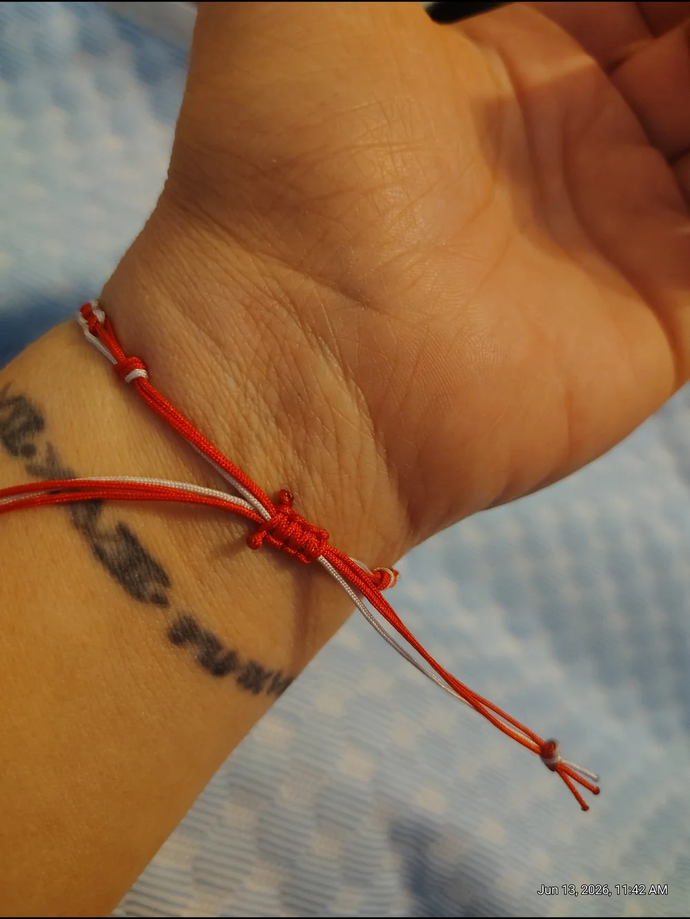 Handmade 'PEACE' and 'AMORE' Beaded Friendship Bracelets - Purple & Red